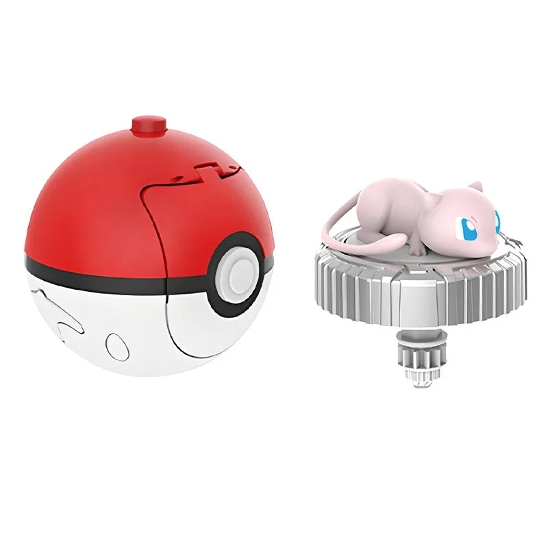 Pokemon spinning top ball toy action figure original Pikachu Charmander Squirtle Mew Eevee box gyro spin battle game poke child