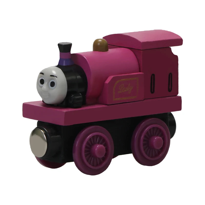 Thomas and Friends Wooden Pocket Toy Train Model Molley Gold Diesel Lady Toby Railway Road Track Educational Toy Gift For Boys