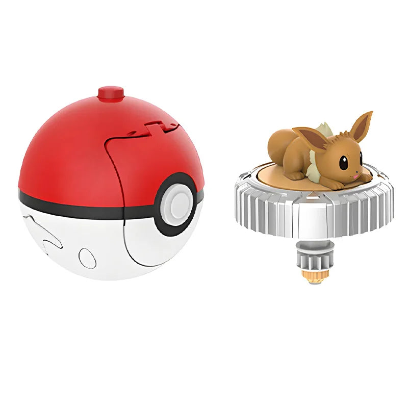 Pokemon spinning top ball toy action figure original Pikachu Charmander Squirtle Mew Eevee box gyro spin battle game poke child