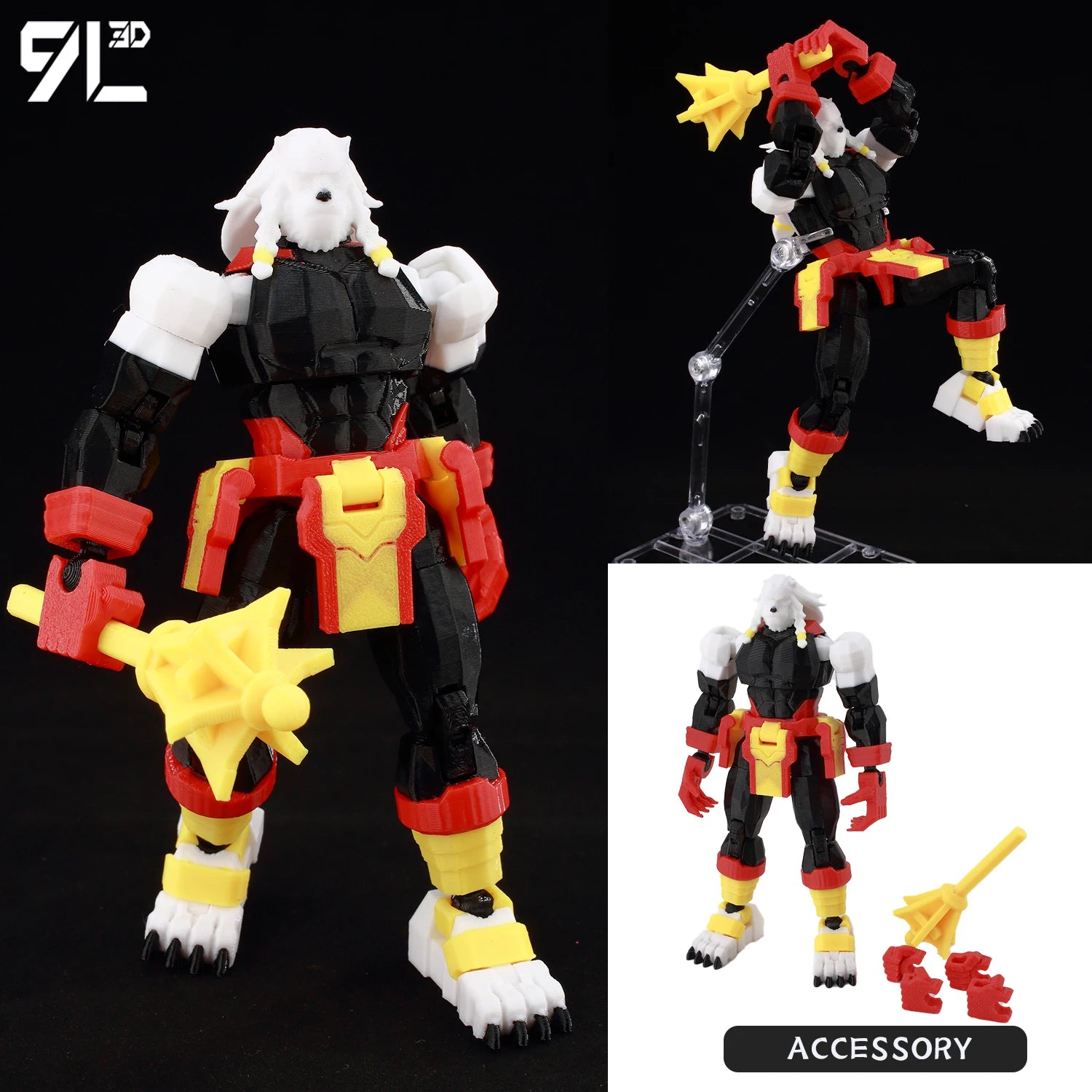 9L3D Lucky 13 Invincible Boy Conquer Omni Action Figure 3D Printed Anime Model Multi-Jointed Poseable Collectible Toy Gift Fan